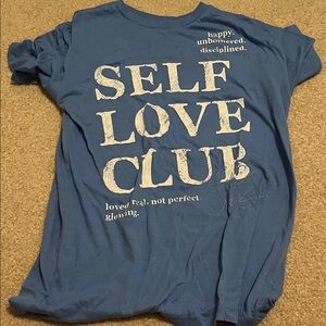 Grayson Threads Blue Graphic Tee with White Print